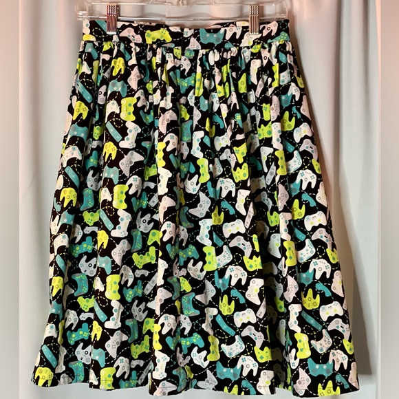 Video Game Controller Neon Skirt EUC size small PS4 Controls Game Handmade - Picture 3 of 4